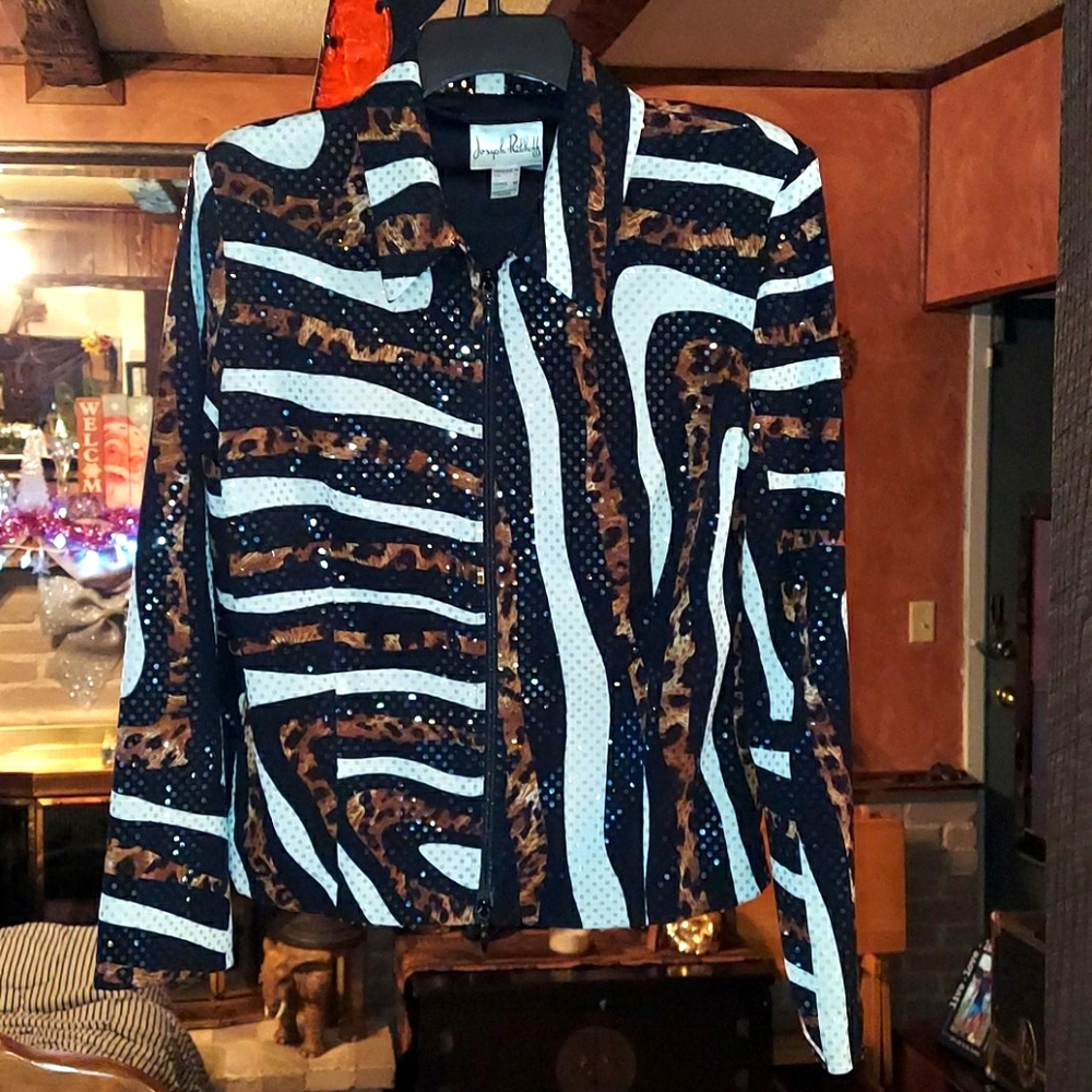 Joseph Ribhoff Animal Print Dress Jacket - Picture 1 of 4